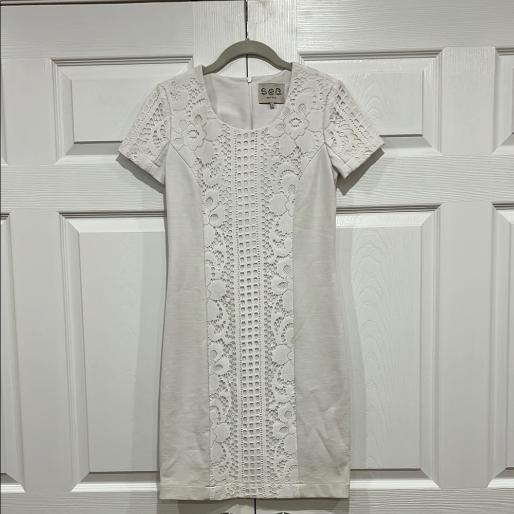 sea New York Lace Dress Womens‎ White Size 4